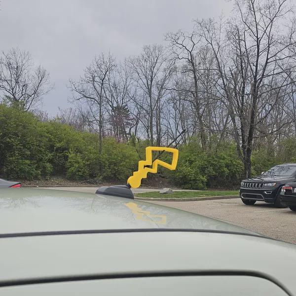 Pika! Car Antenna Tail | 3D printed gifts | Poke | Anime | Car accessories