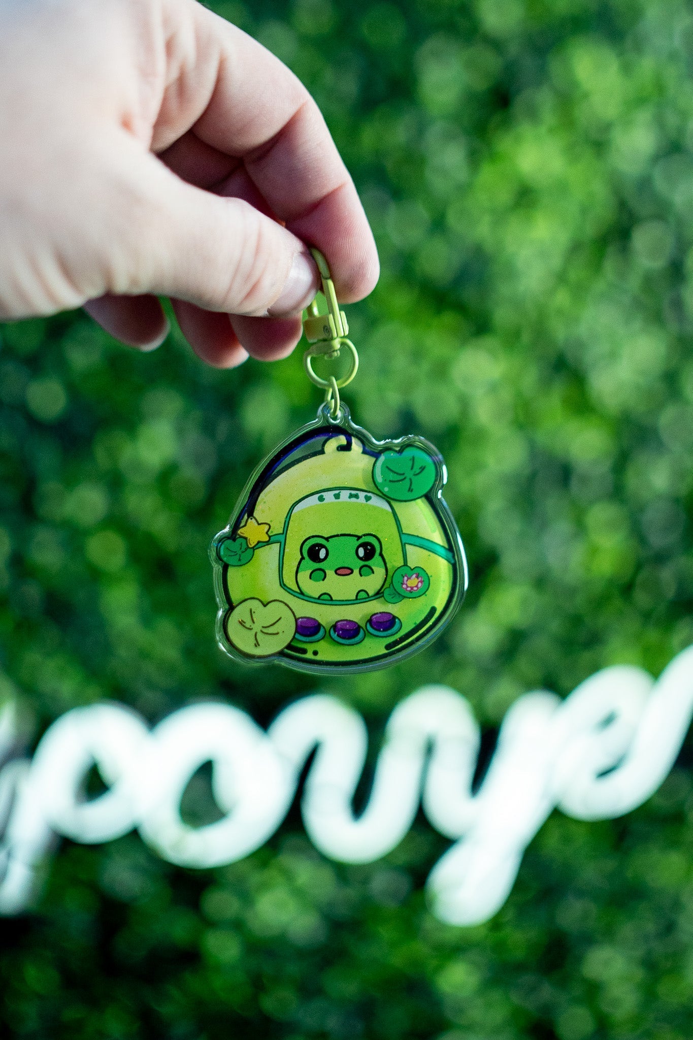 3D virtual frog | Acrylic Keychain - 3D Props Play