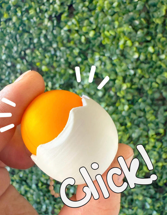 Egg! The fidget clicker | anxiety relief | asmr | click | 3d printed | keychain