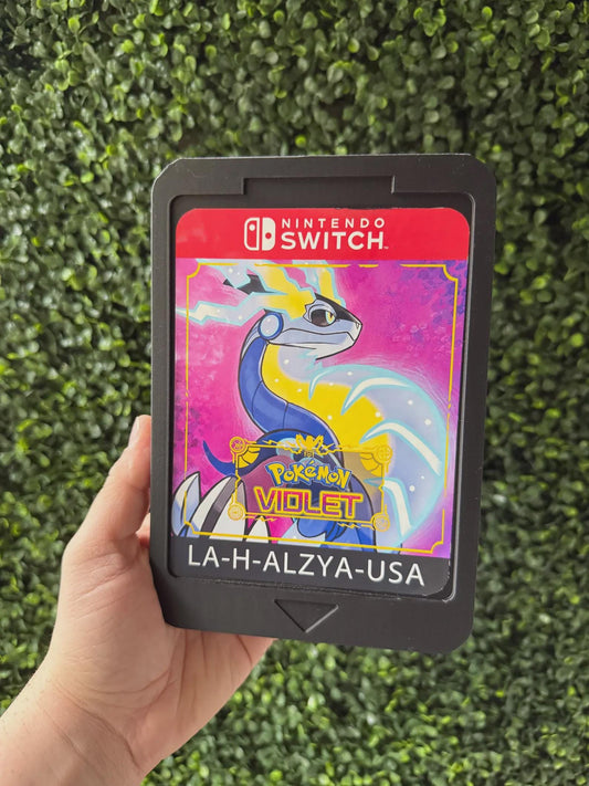 Violet Game Switch Cartridge | 3d printed | Retro | Wall decor