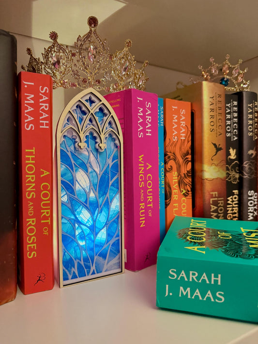 Winter Castle Book Nook: Gothic Cathedral Window, 3D Printed & Laser Cut