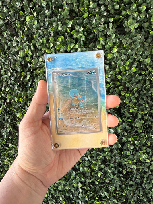 Squirtle 151 Custom Extended art print with Acrylic Case