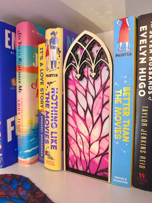 Gothic Cathedral Book Nook: 3D Printed, Laser Cut Wood, Bookmark Storage