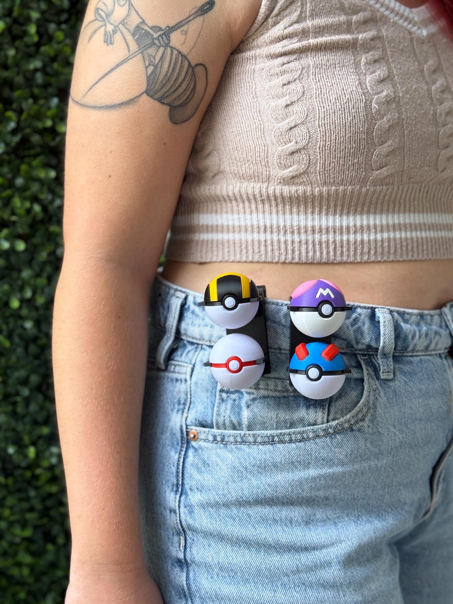 Pocketballs Belt/Pant Clip cosplay prop | 3D printed gifts | Poke | Anime |