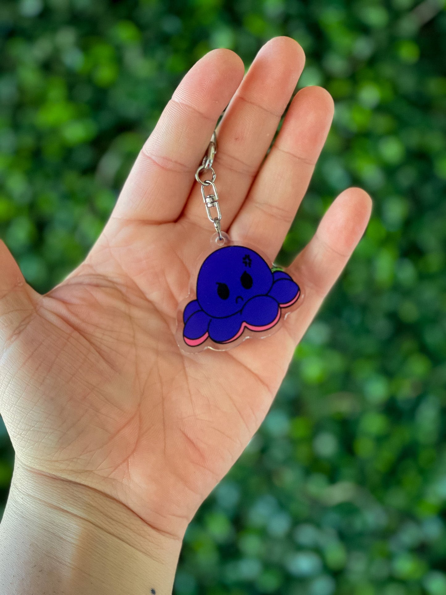 Moody octopus | Acrylic Keychain - 3D Props Play