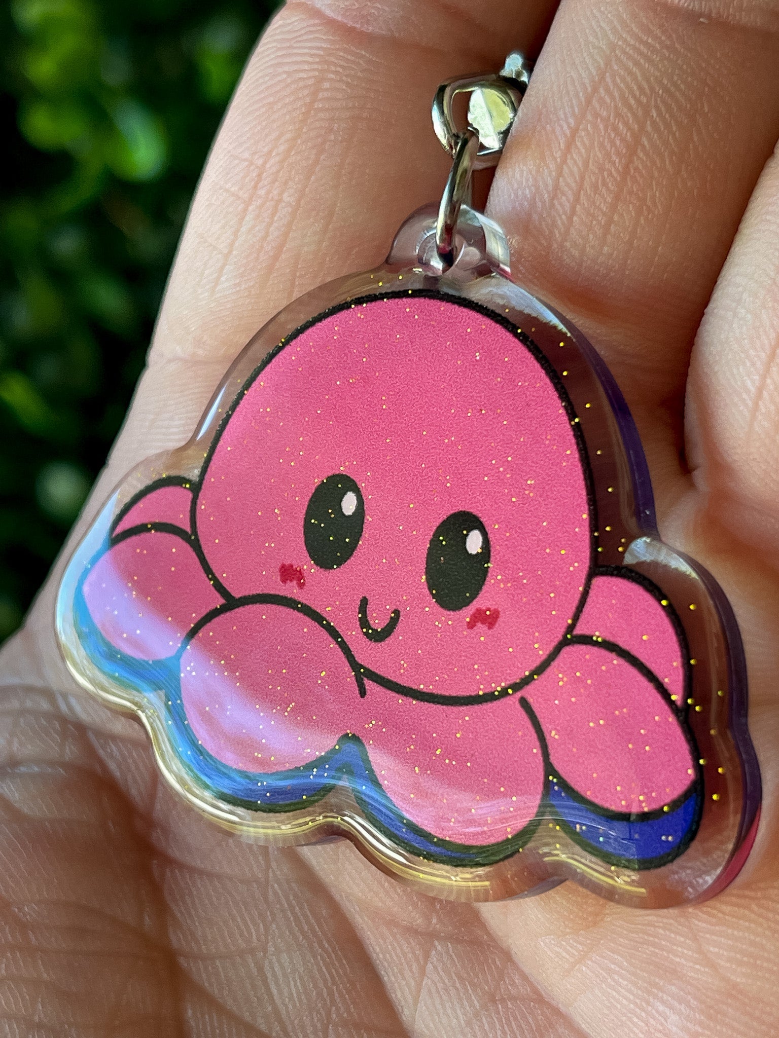 Moody octopus | Acrylic Keychain - 3D Props Play