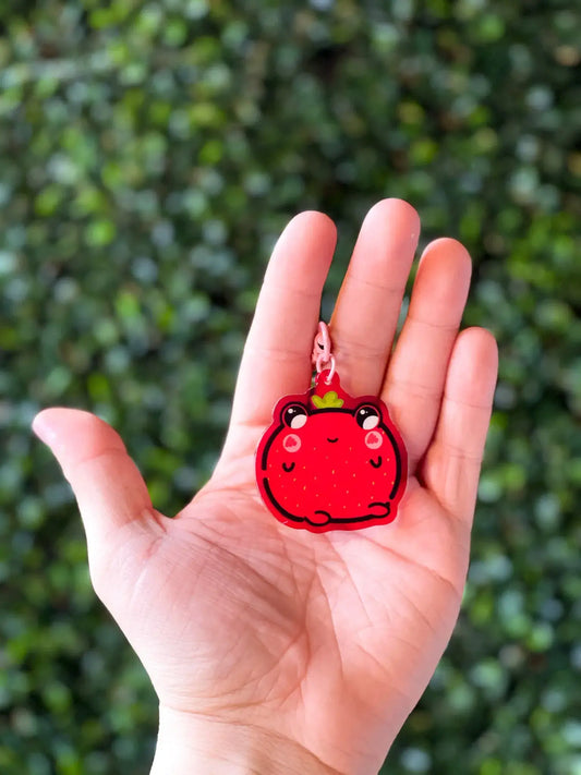 Strawberry Froggy | Acrylic Keychain - 3D Props Play