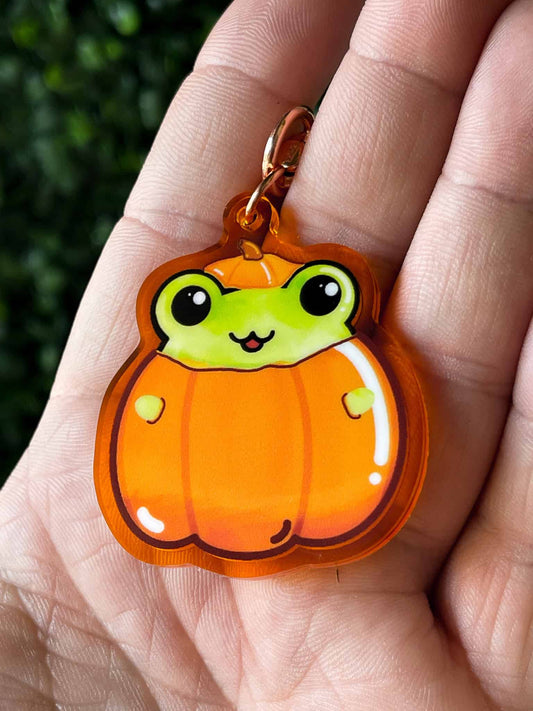 Pumpkin Frog | Acrylic Keychain - 3D Props Play