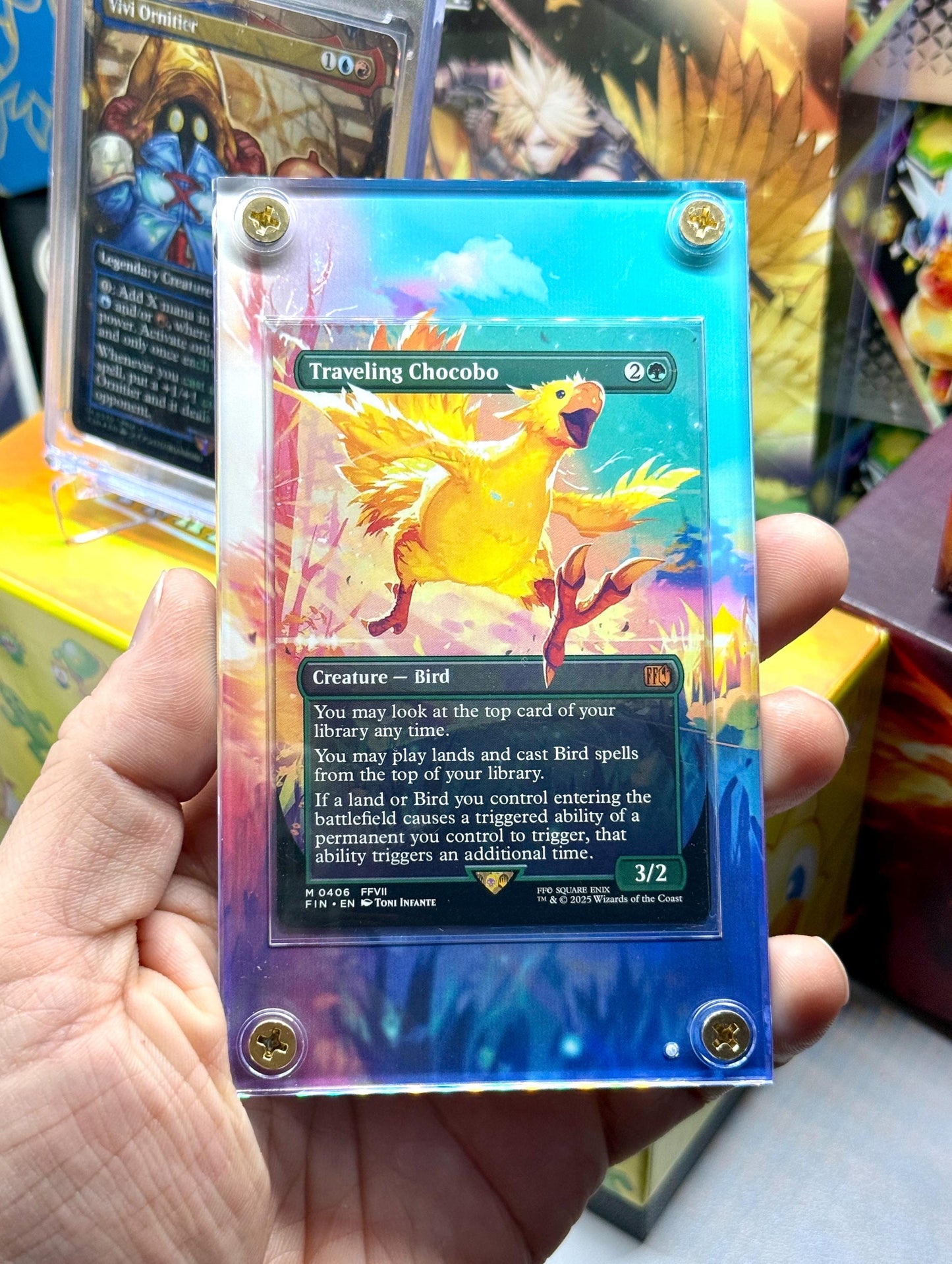 Regular! traveling Chocobo FF Magic Extended art Acrylic Case