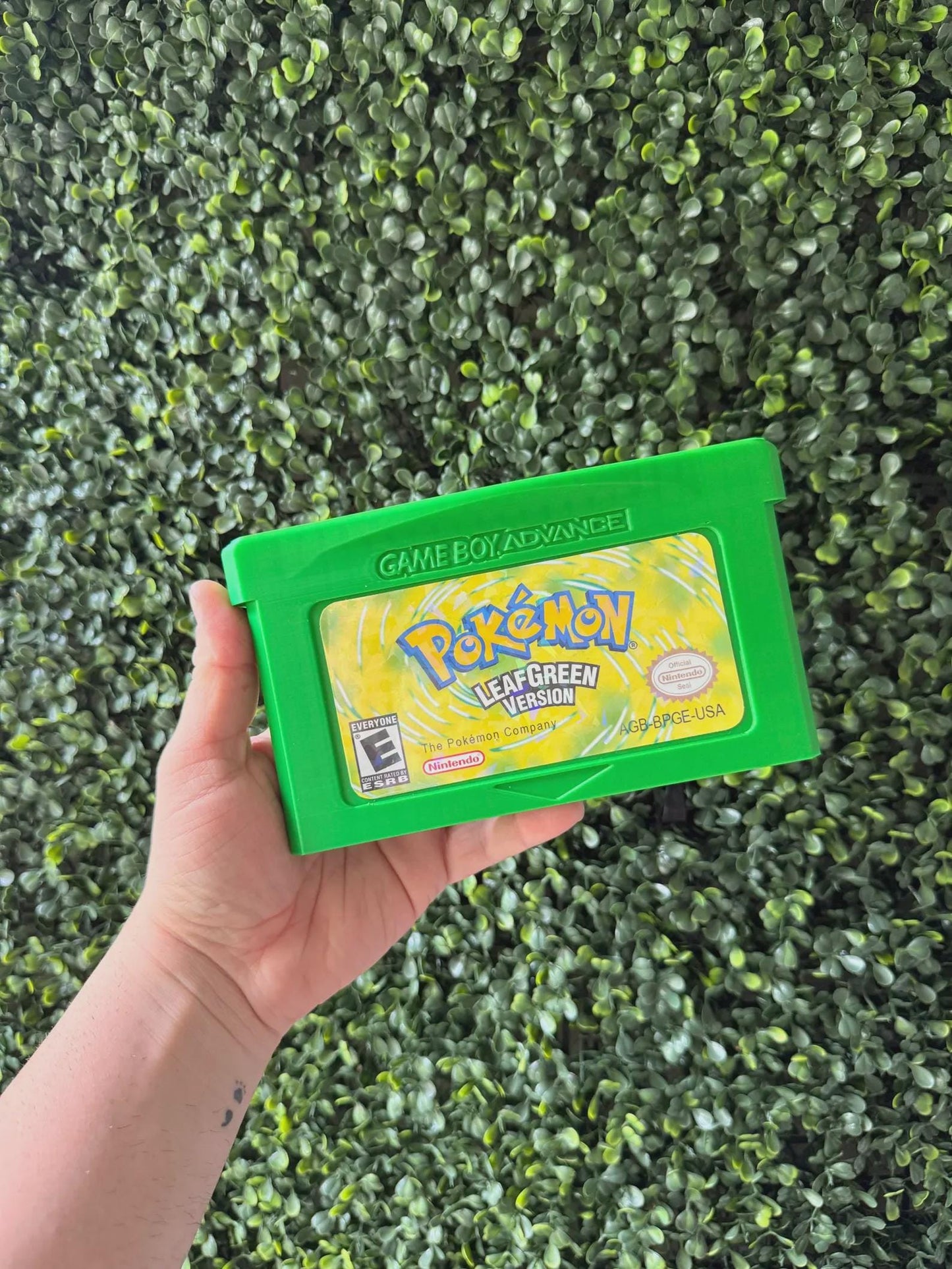 Leaf Green Game Advance Cartridge | 3d printed | Retro | Wall decor
